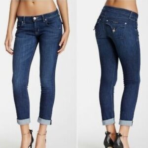 Hudson Bacara Crop Straight Flood Cuff Denim Jeans Womens Sz 32